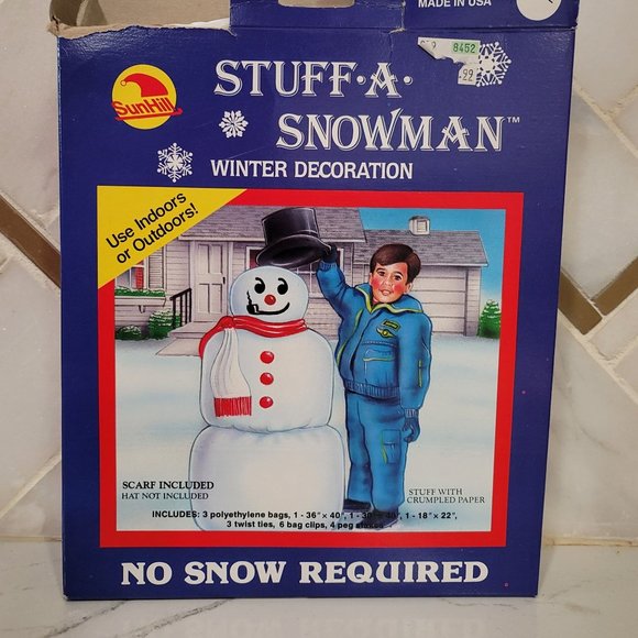 Vintage Christmas Decor Stuff A Snowman. perfect for classroom. activity kit - Picture 1 of 2
